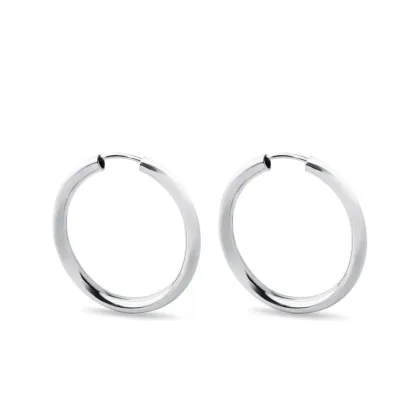 Zdjęcie Kolczyki koła z białego złota 2 cm KLENOTA