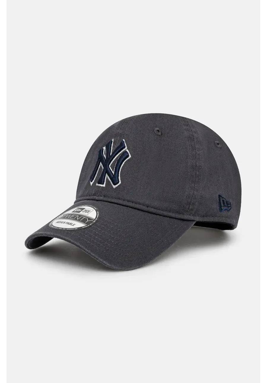 obrazek 1 New Era czapka z daszkiem bawełniana kolor szary gładka 60235294