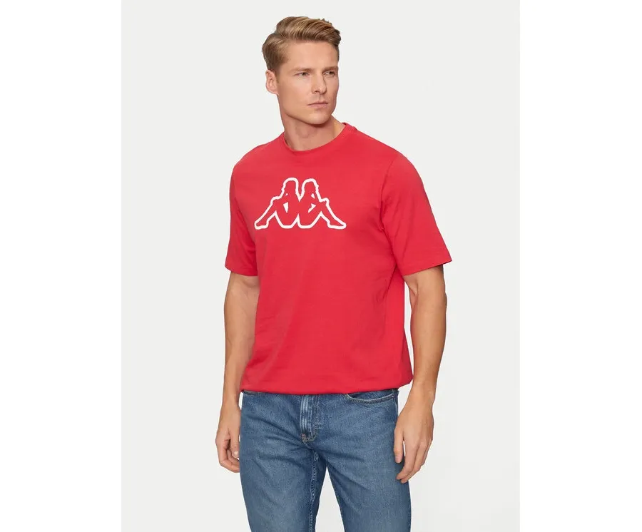 obrazek 1 Kappa T-Shirt Logo Korpo Cromen 303HZ70 Czerwony Regular Fit