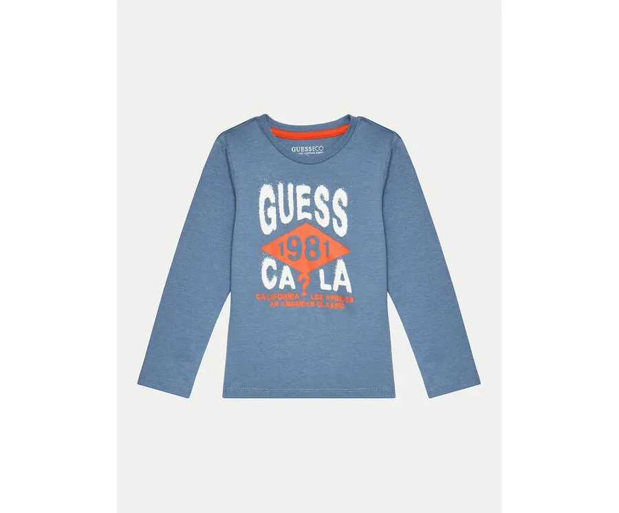 obrazek 1 Guess Bluzka N4BI01I3Z14 Niebieski Regular Fit