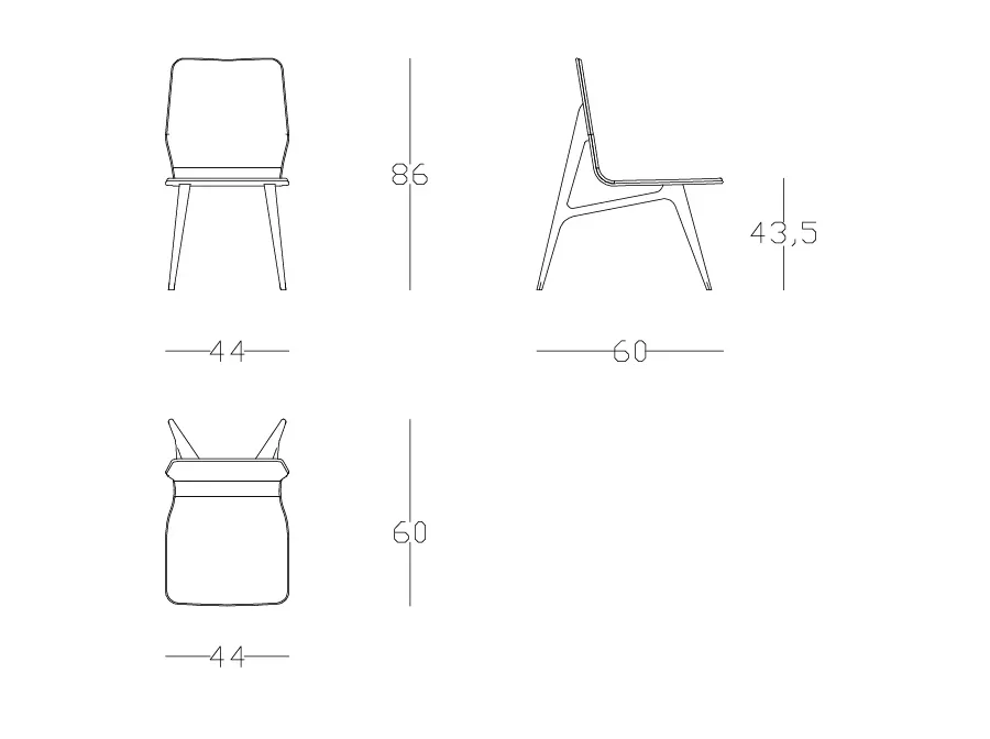 obrazek 4 Krzesło w stylu minimalistycznym