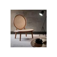 Zdjęcie Eleganckie, Designerskie Krzesło z Włoch z Siedzeniem i Oparciem z Plecionych Naturalnych Włókien - Bamax