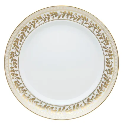 Zdjęcie Płaski okrągły talerz z roślinnym złotym motywem z kolekcji Anna - Vista Alegre