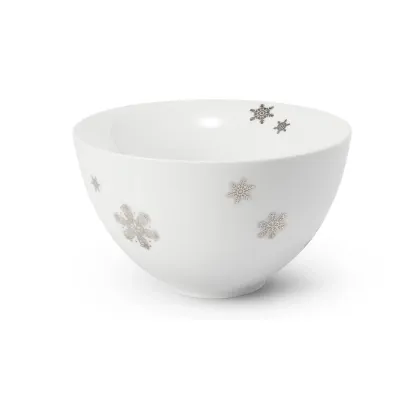 Zdjęcie Piękna porcelanowa miska zdobiona motywem płatków śniegu - Leander