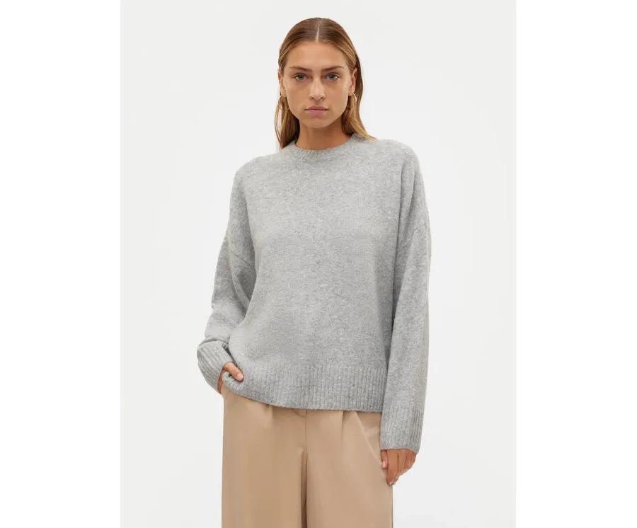 obrazek 1 Vero Moda Sweter Boom 10320463 Szary Loose Fit