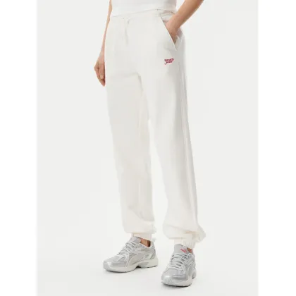 Zdjęcie Tommy Jeans Spodnie dresowe Script DW0DW20670 Écru Relaxed Fit