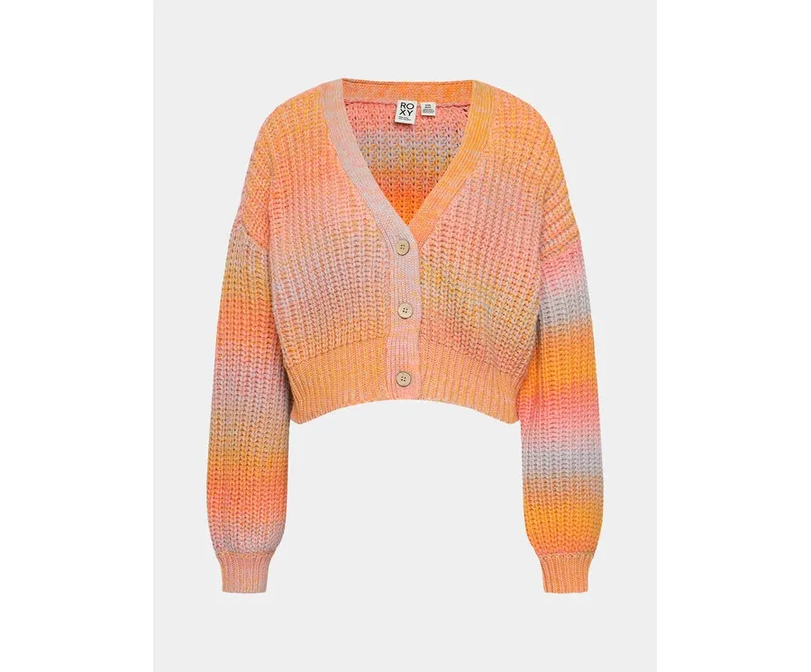 obrazek 1 Roxy Kardigan Sundaze Sweater Swtr ARJSW03307 Różowy Regular Fit