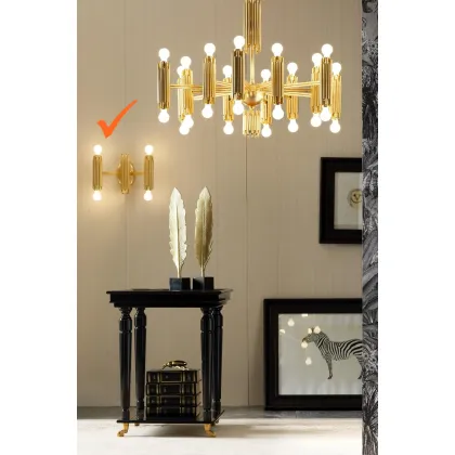 Zdjęcie Szykowny kinkiet z żeliwa kutego do apartamentu - Euro Lamp Art