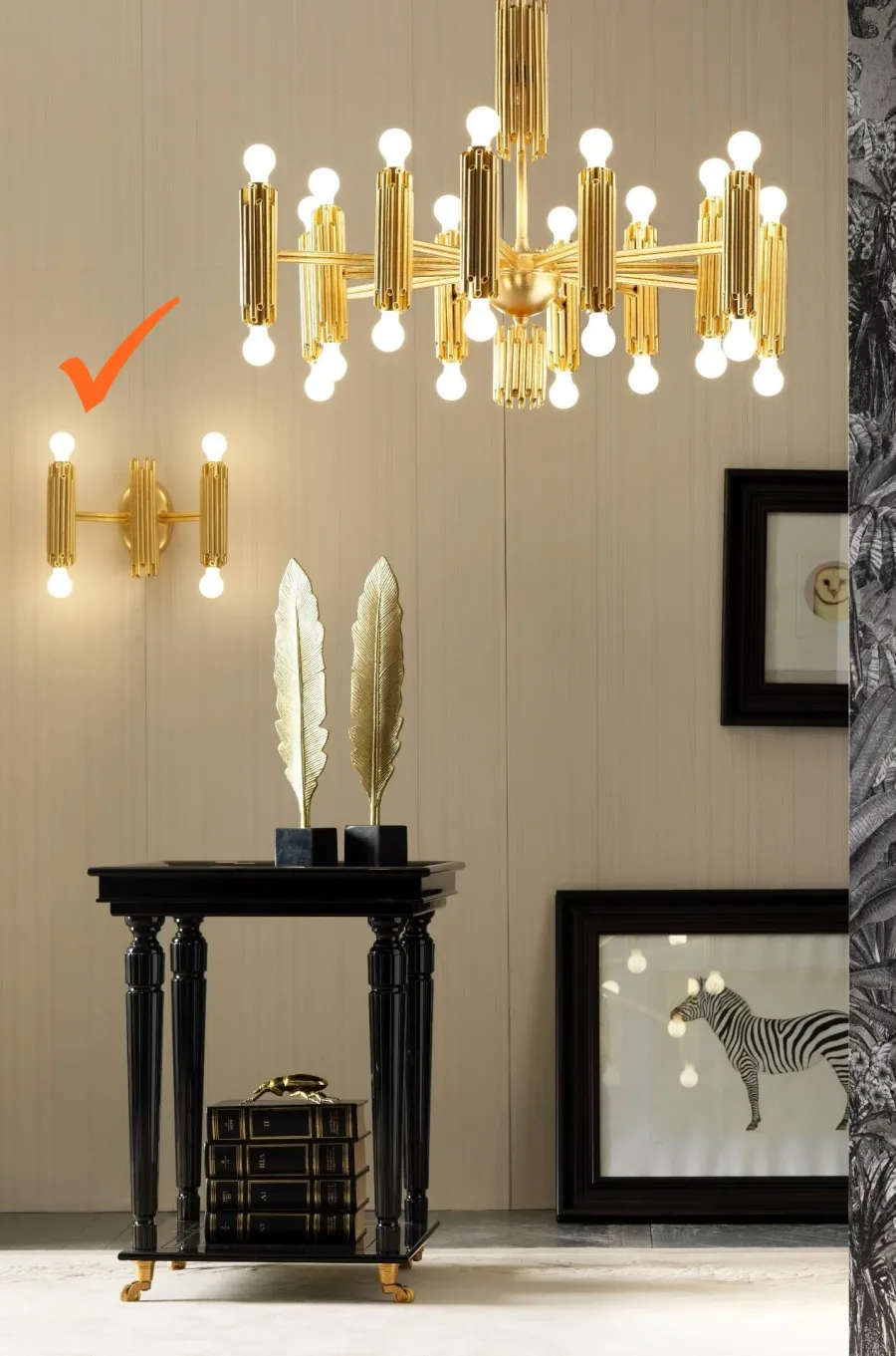 obrazek 1 Szykowny kinkiet z żeliwa kutego do apartamentu - Euro Lamp Art