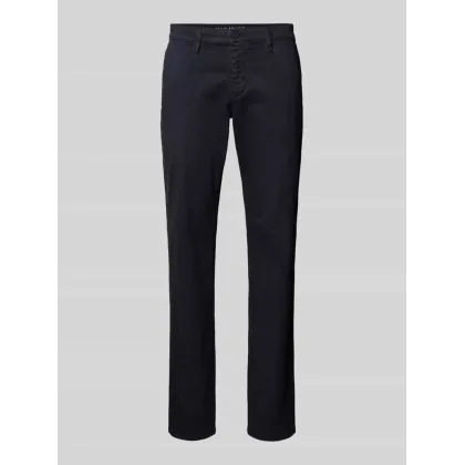 Zdjęcie Spodnie o kroju slim fit z aplikacją z logo model ‘Lennox’