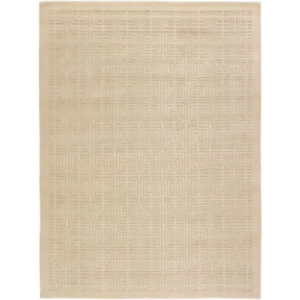 Picture Cream-coloured woollen carpet - Odegard Carpets