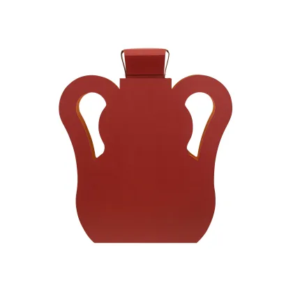 Zdjęcie Burgundowy skórzany wazon Otto 9x40xH45 cm