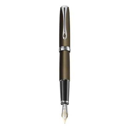 Picture DIPLOMAT Excellence A2 Oxyd Brass fountain pen, champagne 14ct