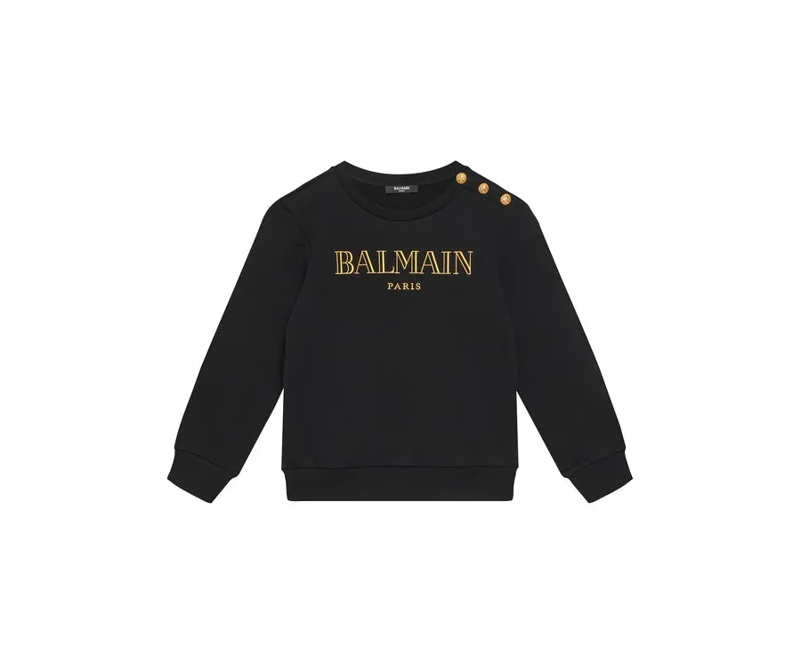obrazek 1 Balmain Bluza BV4B10-Z0081 Czarny Regular Fit