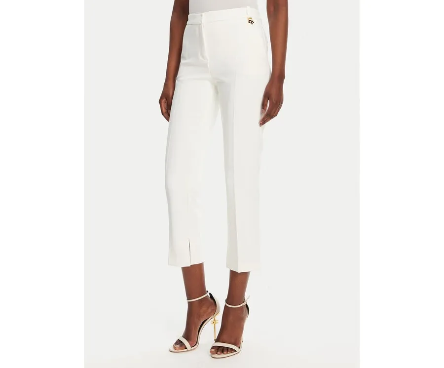 obrazek 1 Elisabetta Franchi Chinosy PA-098-52E2-V320 Biały Regular Fit