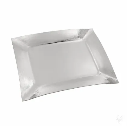 Zdjęcie Prostokątna srebrna taca o nowoczesnym kształcie - Zaramella Argenti