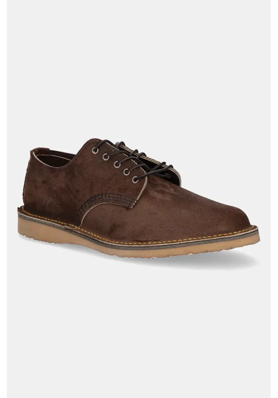 obrazek 1 Red Wing półbuty zamszowe Weekender Oxford męskie kolor brązowy 3606