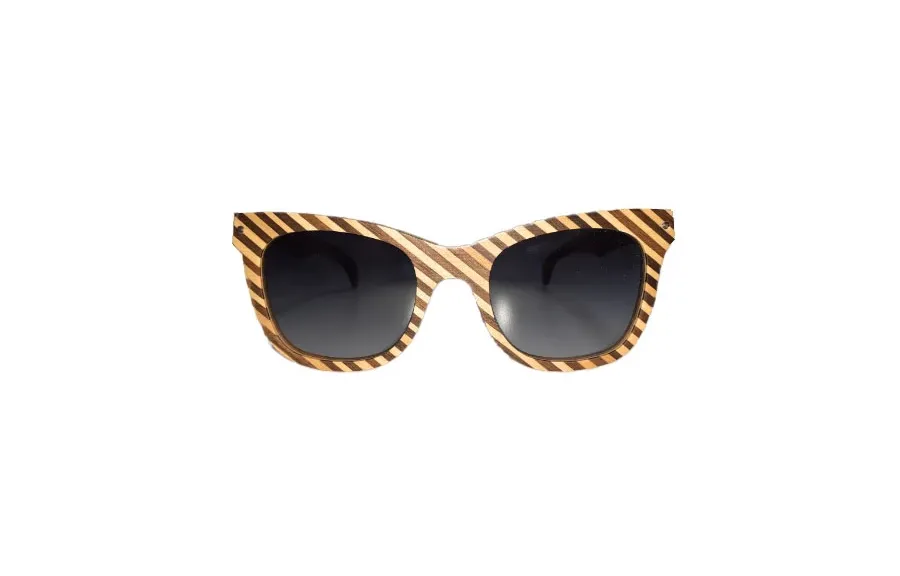 obrazek 1 Luksusowe, pasiaste okulary z drewna - Legno Light