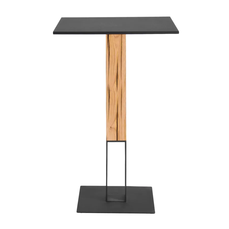 obrazek 3 Designerski stół h76cm - stal i drewno dębowe, Acqua Alta - Colico