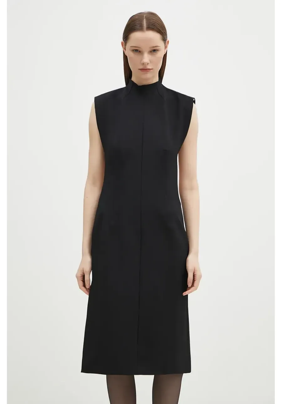 obrazek 1 Sportmax sukienka z domieszką wełny Alete1234 kolor czarny mini dopasowana 2422226113600