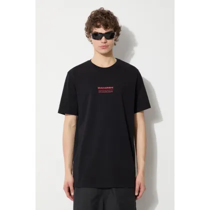 Zdjęcie Maharishi t-shirt bawełniany Th Anniversary Aum męski kolor czarny z nadrukiem 1306.BLACK