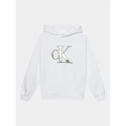 Zdjęcie Calvin Klein Jeans Bluza Metallic Monogram IG0IG02298 Biały Regular Fit