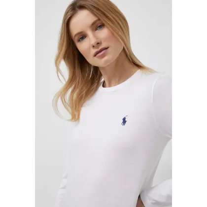 Zdjęcie Polo Ralph Lauren longsleeve bawełniany kolor biały 211898699