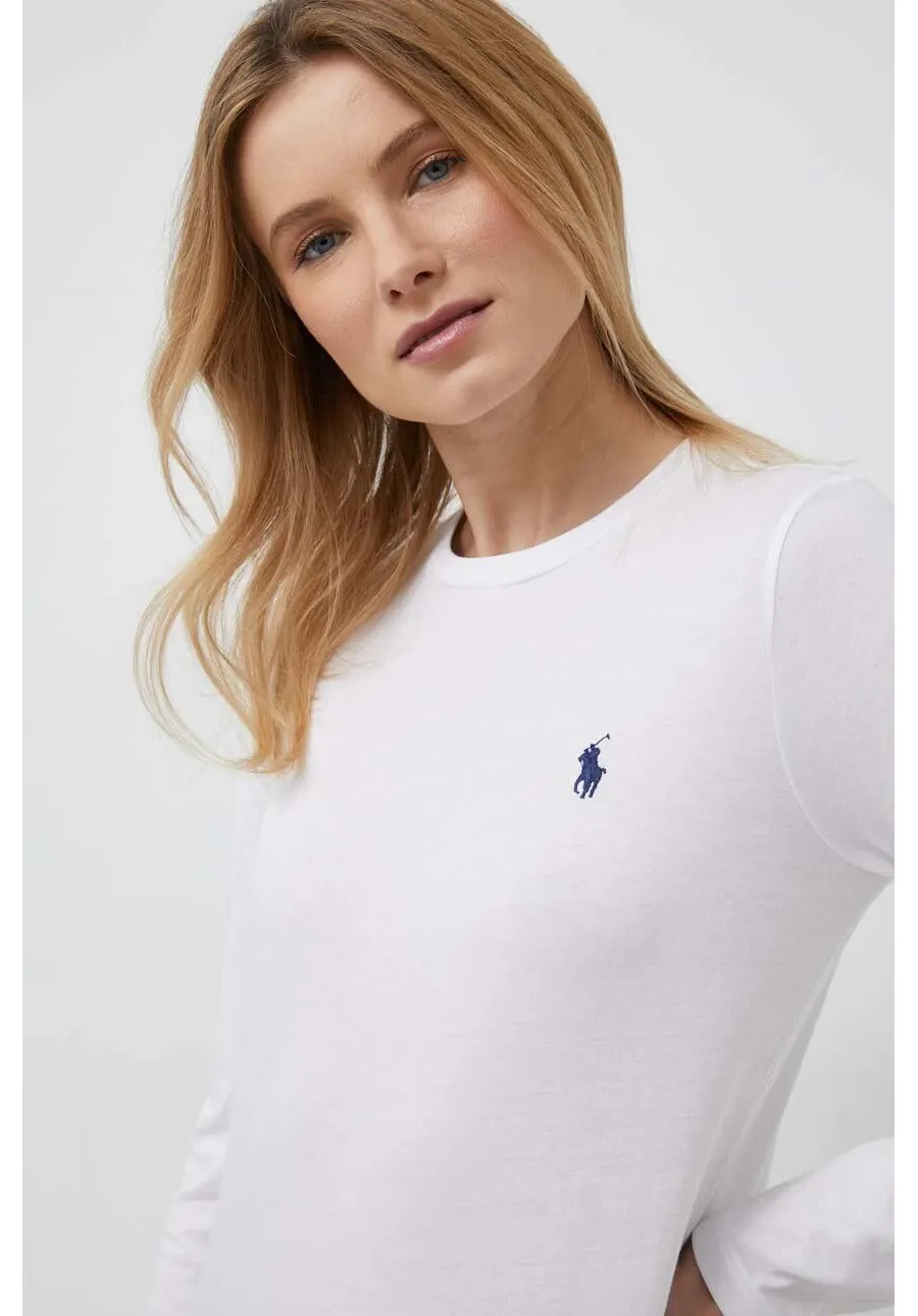 obrazek 1 Polo Ralph Lauren longsleeve bawełniany kolor biały 211898699
