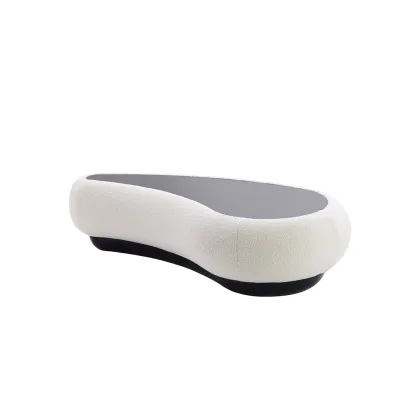 Zdjęcie Tapicerowany stolik kawowy Vendome ze szklanym blatem