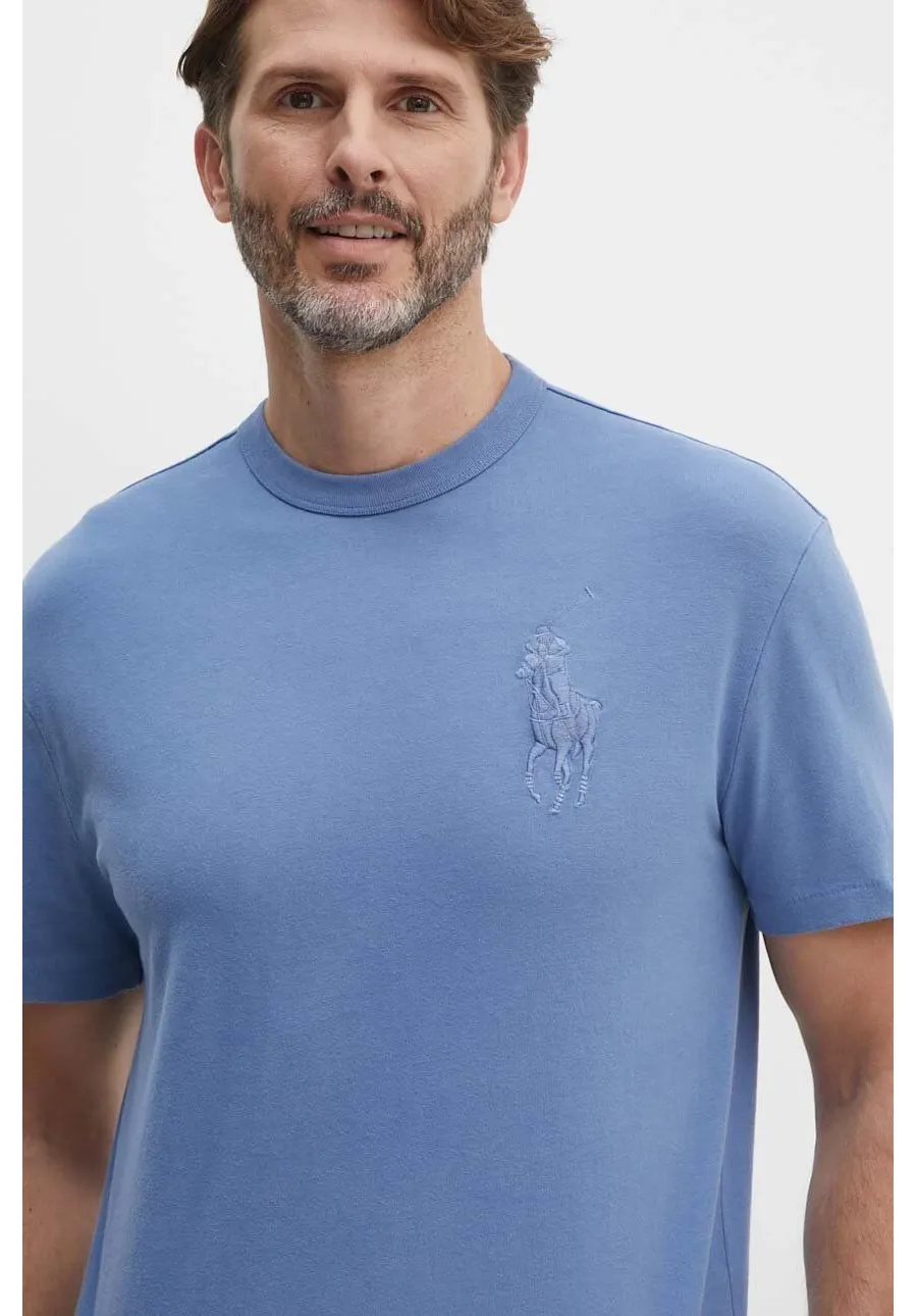 obrazek 1 Polo Ralph Lauren t-shirt bawełniany męski kolor niebieski gładki 710936509