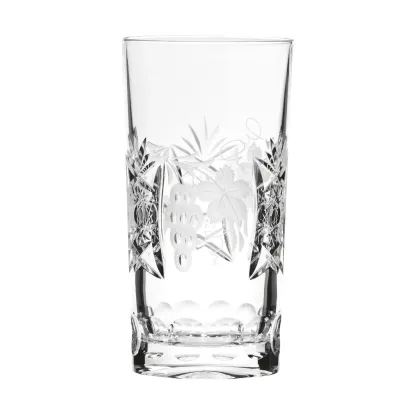 Zdjęcie Kryształowa szklanka ze zdobieniem w kształcie liści winogron