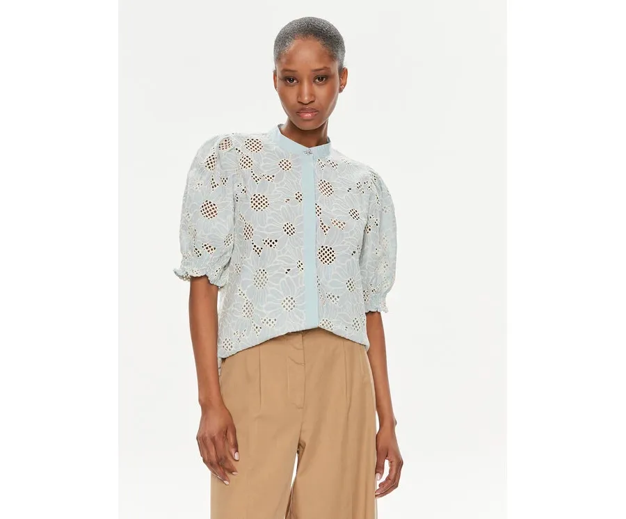 obrazek 1 Bruuns Bazaar Bluzka Larin BBW3950 Niebieski Regular Fit