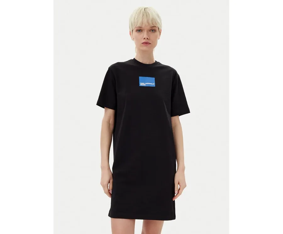 obrazek 1 KARL LAGERFELD Sukienka codzienna A2W13028 Czarny Regular Fit