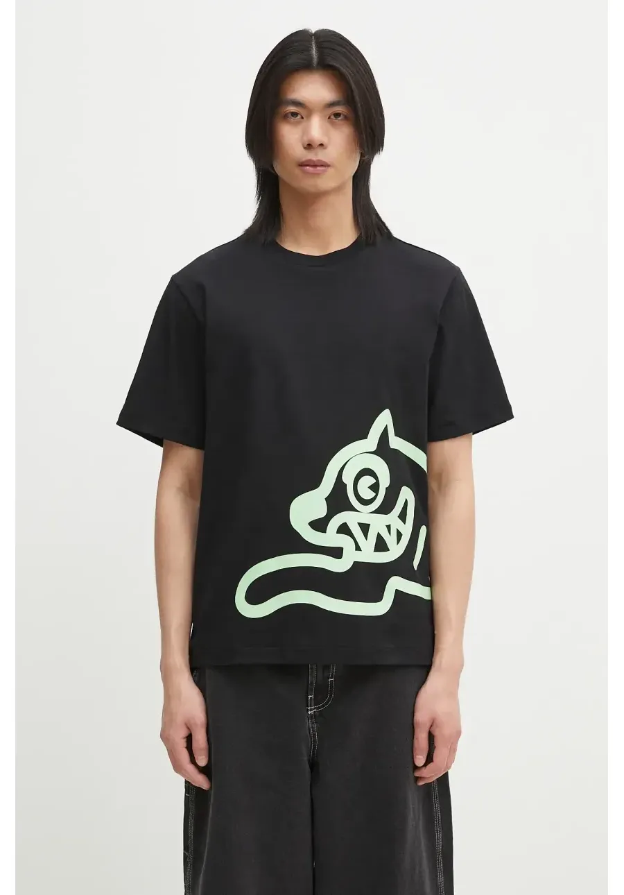 obrazek 1 ICECREAM t-shirt bawełniany Jumbo Running Dog T-Shirt męski kolor czarny z nadrukiem IC25147