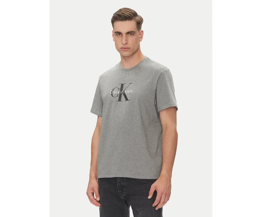 obrazek 1 Calvin Klein Jeans T-Shirt Hero Monologo LV04RB862G Szary Regular Fit