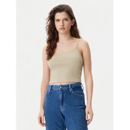 Zdjęcie Calvin Klein Jeans Top Logo J20J225312 Beżowy Slim Fit