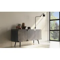 Picture MOON sideboard with 3 push-pull doors - Fratelli Mirandola