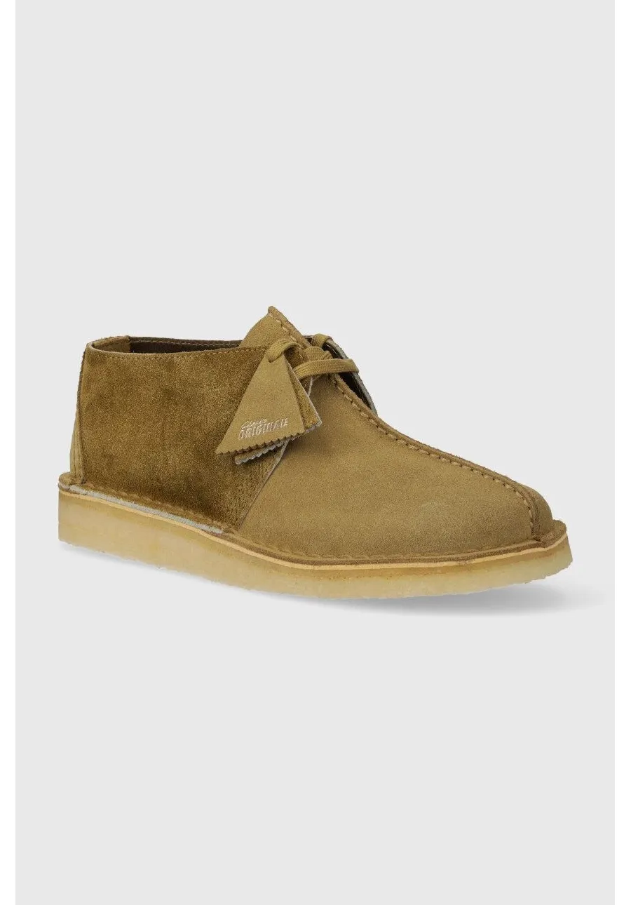 obrazek 1 Clarks Originals półbuty zamszowe Desert Trek męskie kolor zielony 26176531