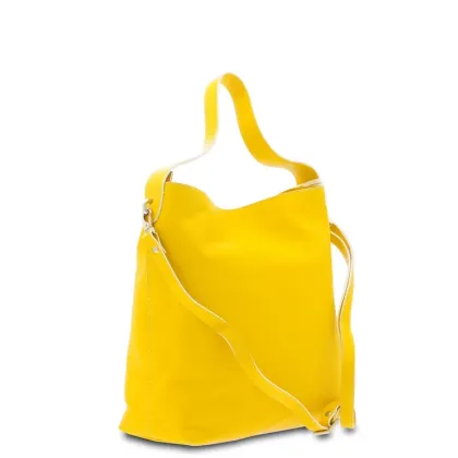 Zdjęcie Żółta elegancka torebka ze skóry - Giudi