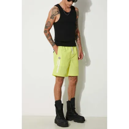 Zdjęcie AAPE szorty męskie kolor zielony AAPSPMA669XXM