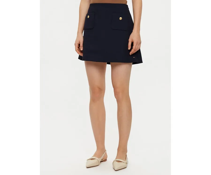 obrazek 1 Tommy Hilfiger Spódnica mini WW0WW44994 Granatowy Regular Fit