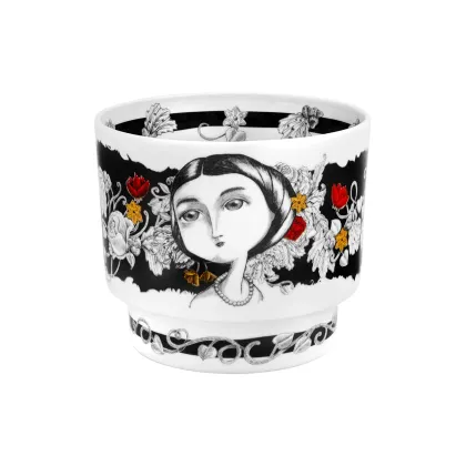 Zdjęcie Piękny porcelanowy wazon, doniczka Queen Estefania