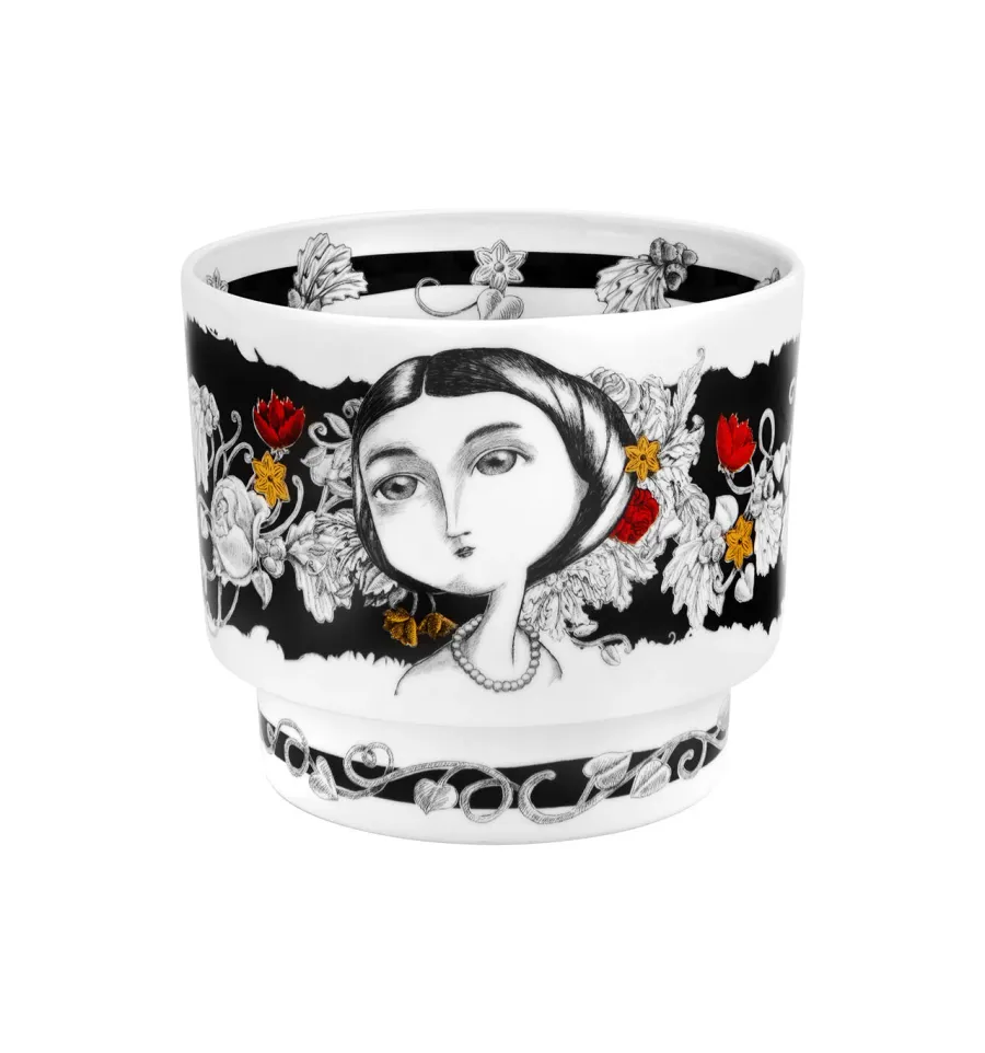 obrazek 1 Piękny porcelanowy wazon, doniczka Queen Estefania