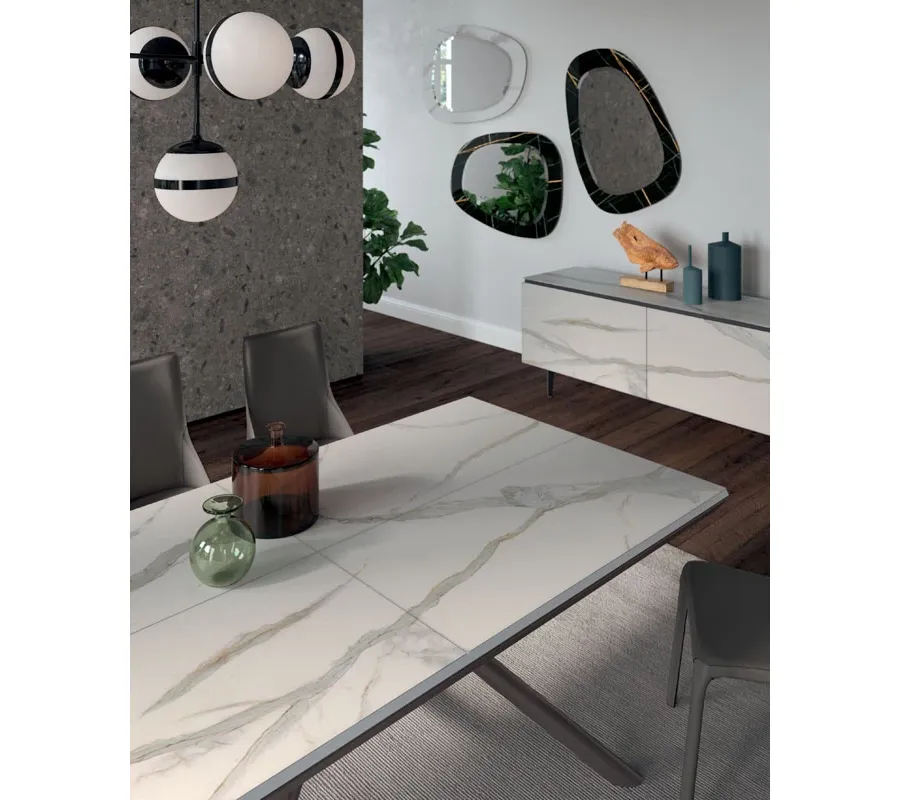 obrazek 3 Designerskie lustro do salonu, jadalni z fazowanym brzegiem