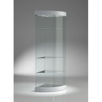 Zdjęcie Elitarna rogowa witryna z regulowanymi półkami i oświetleniem LED