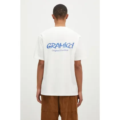 Zdjęcie Gramicci t-shirt bawełniany Original Freedom Tee męski kolor biały z nadrukiem G4FU.T098