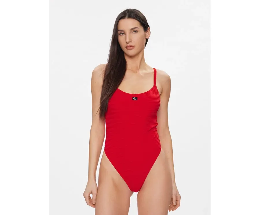 obrazek 1 Calvin Klein Swimwear Strój kąpielowy KW0KW02475 Czerwony