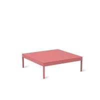 Picture Les Arcs coffee table made of aluminum in antique pink color for the garden or terrace