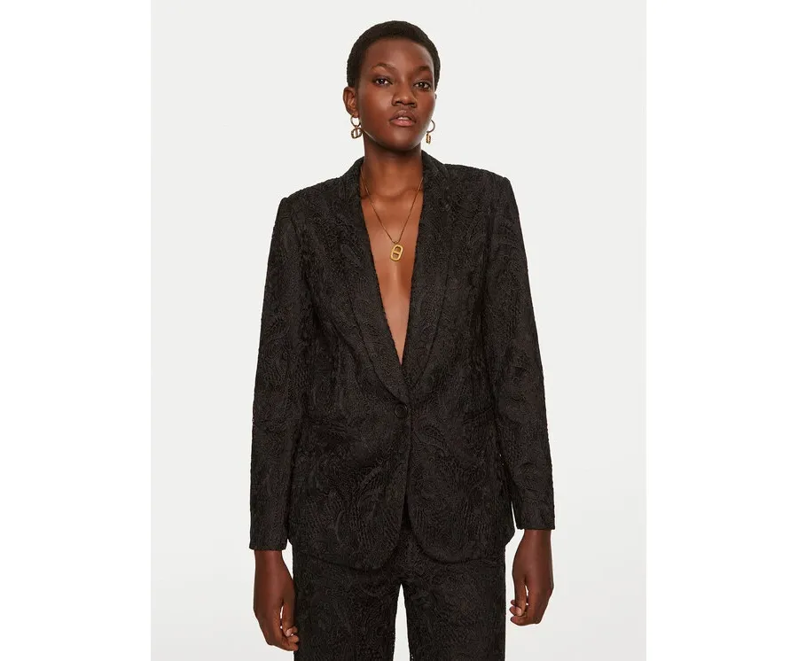 obrazek 1 TWINSET Marynarka 242TP2460 Czarny Straight Fit