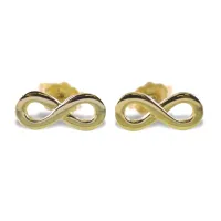Picture Infinity earrings in yellow gold
